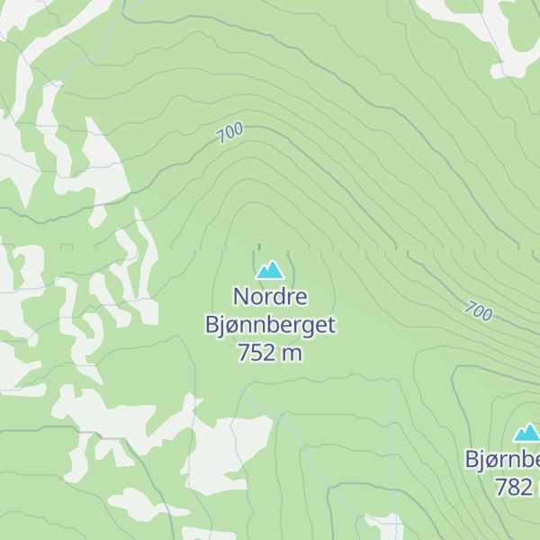 Map of Nordre Bjønnberget