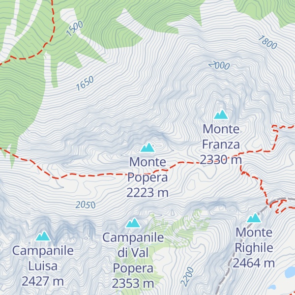 Map of Monte Popera