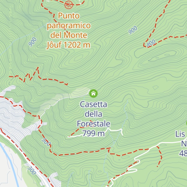 Map of Casetta della Forestale