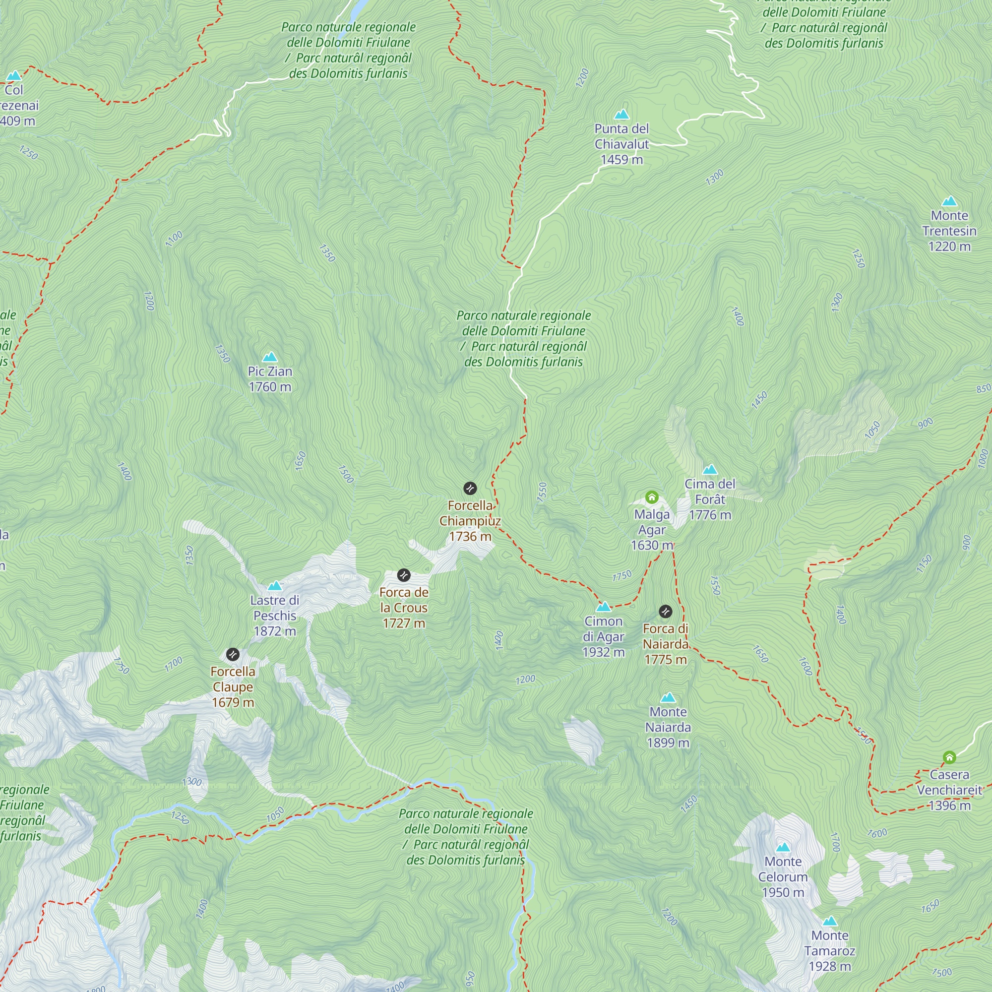 Ricovero Casera Chiampiuz map