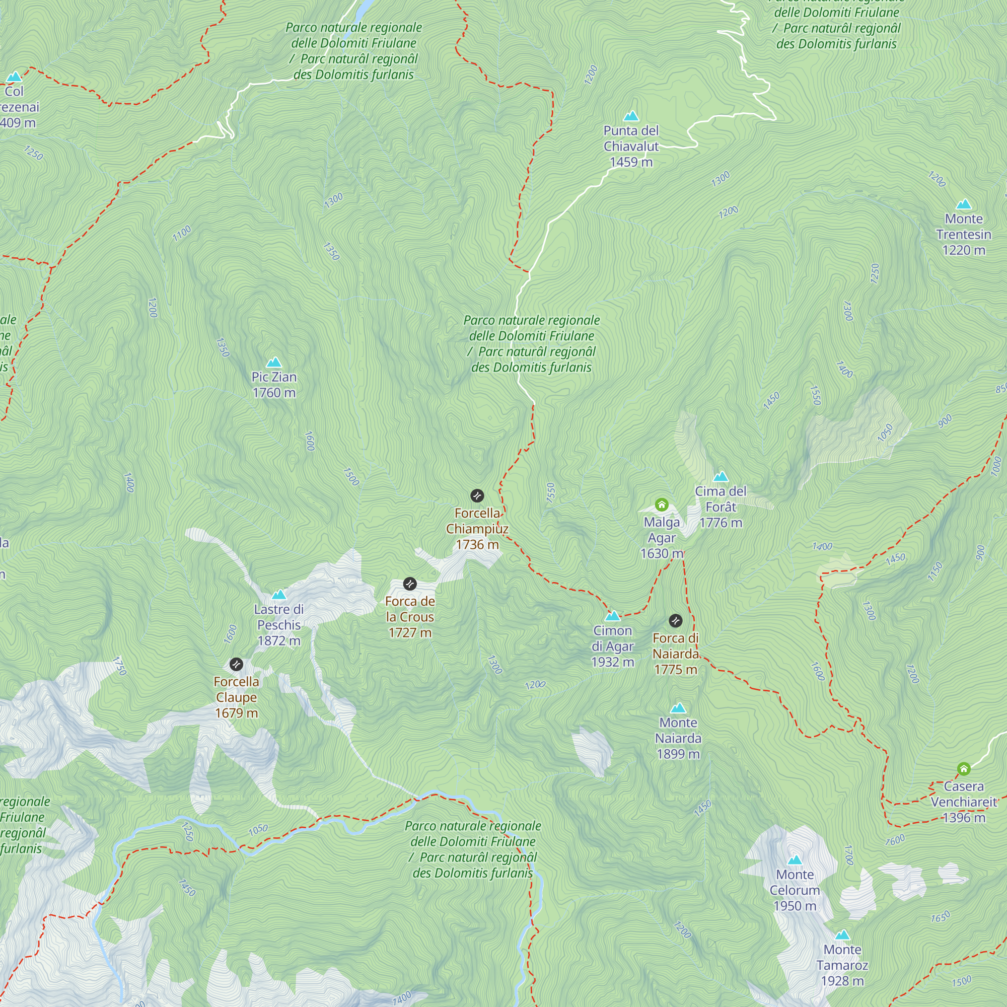 Ricovero Casera Chiampiuz map