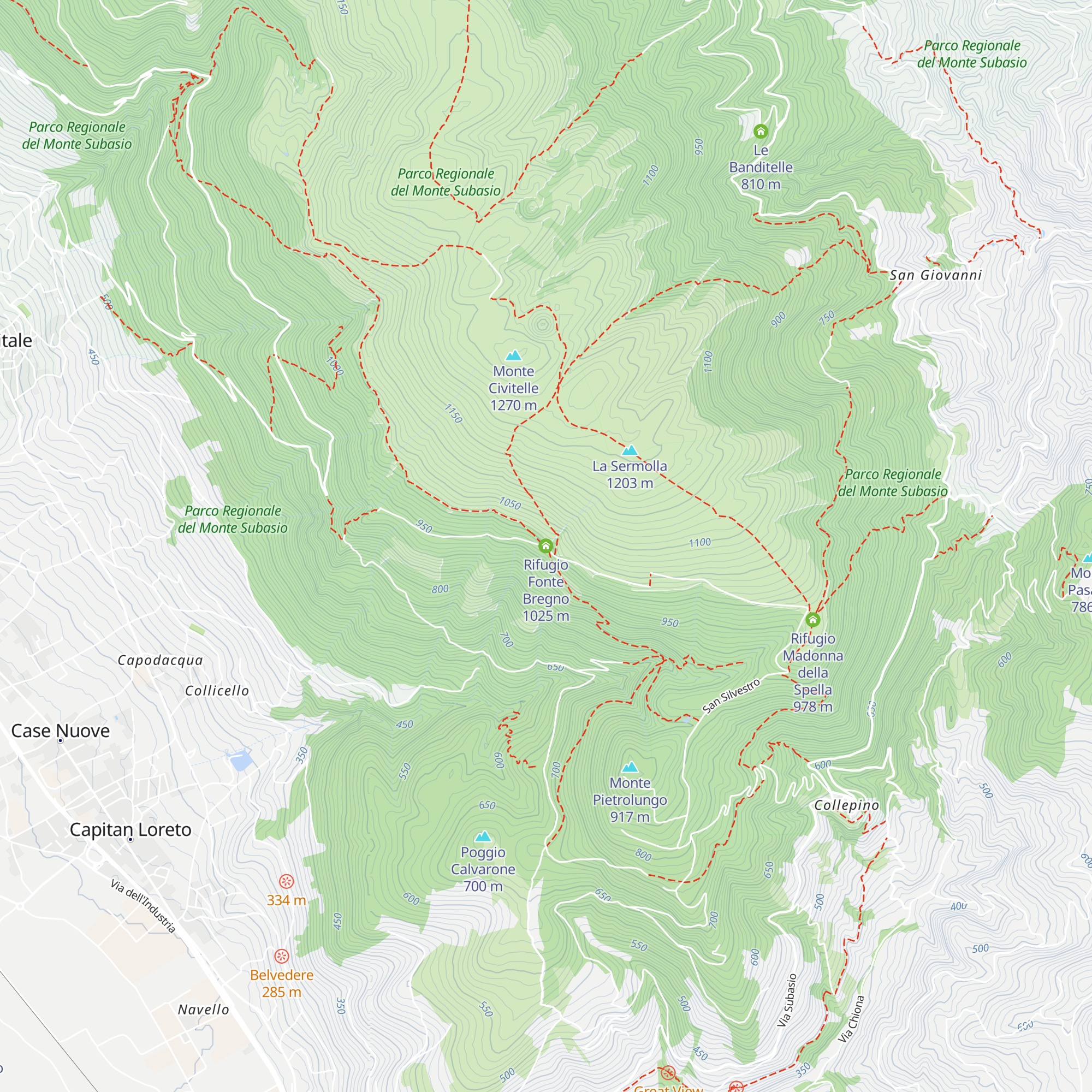 Rifugio Fonte Bregno map