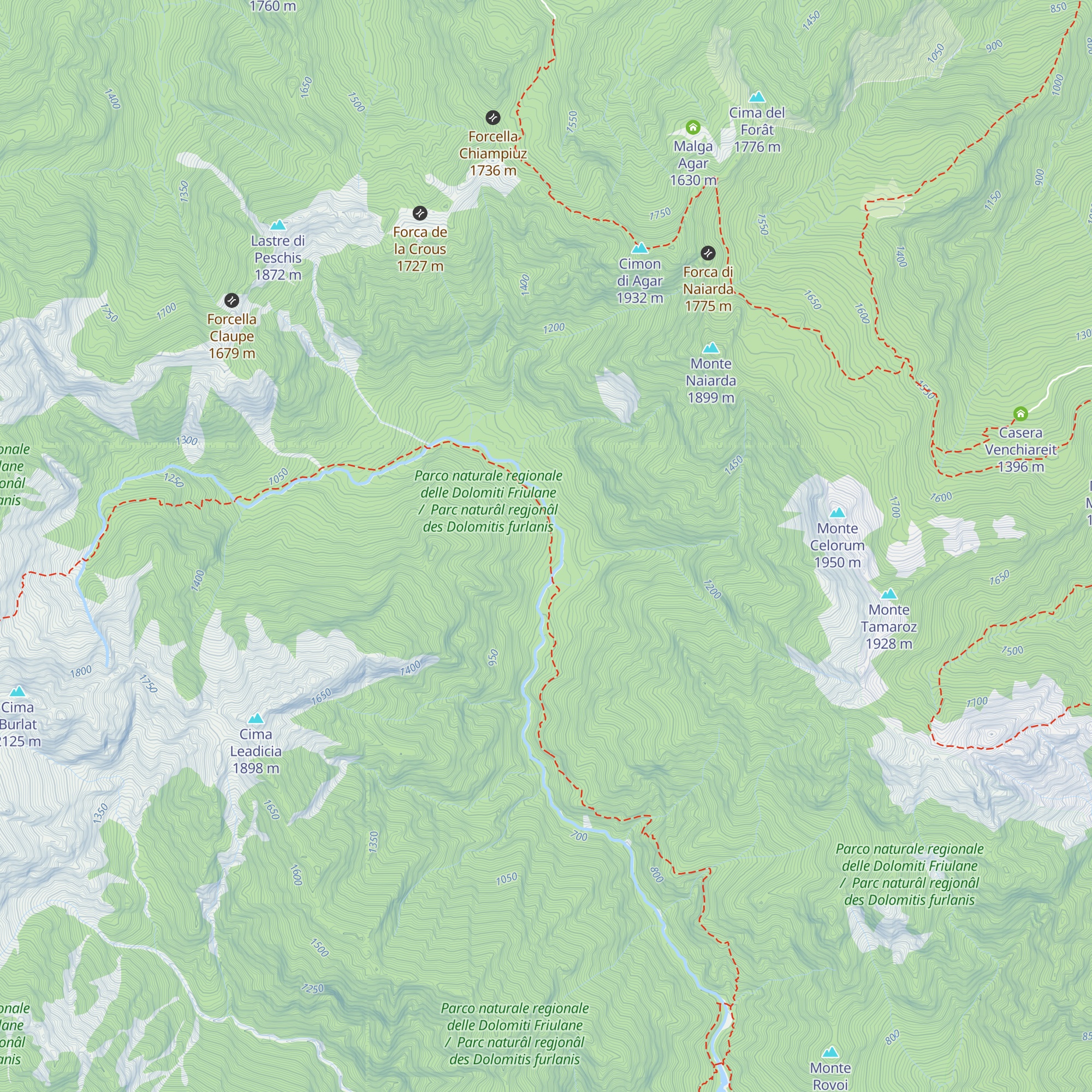 Ricovero Casera Chiarpin map