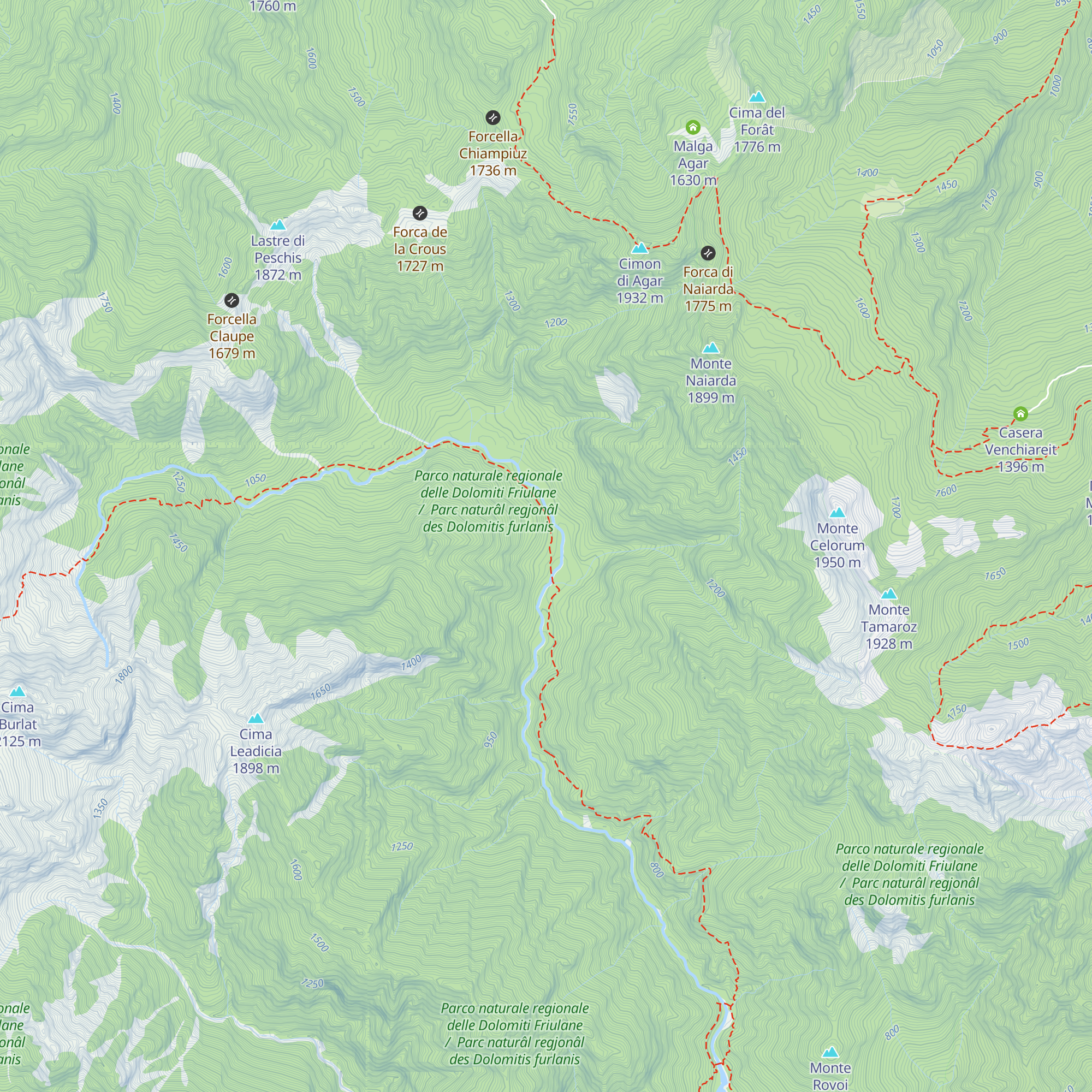 Ricovero Casera Chiarpin map
