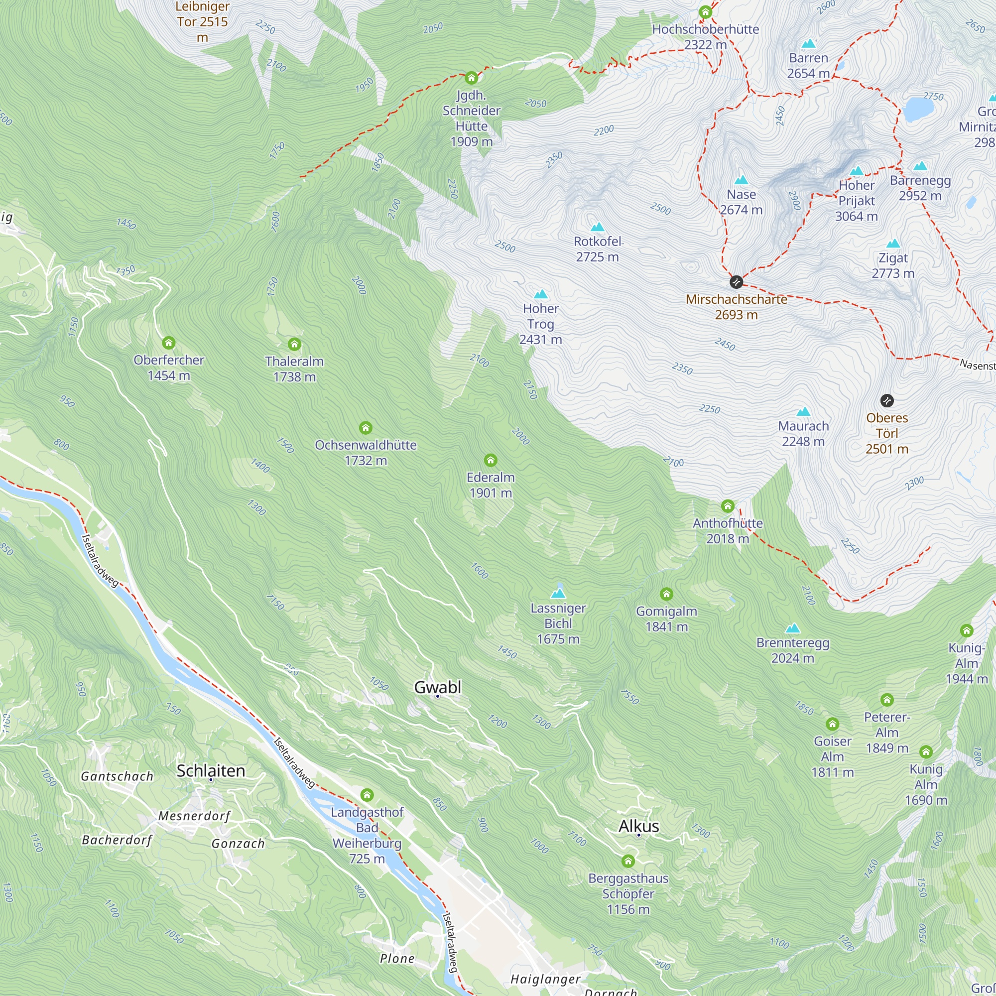 Raineralm map
