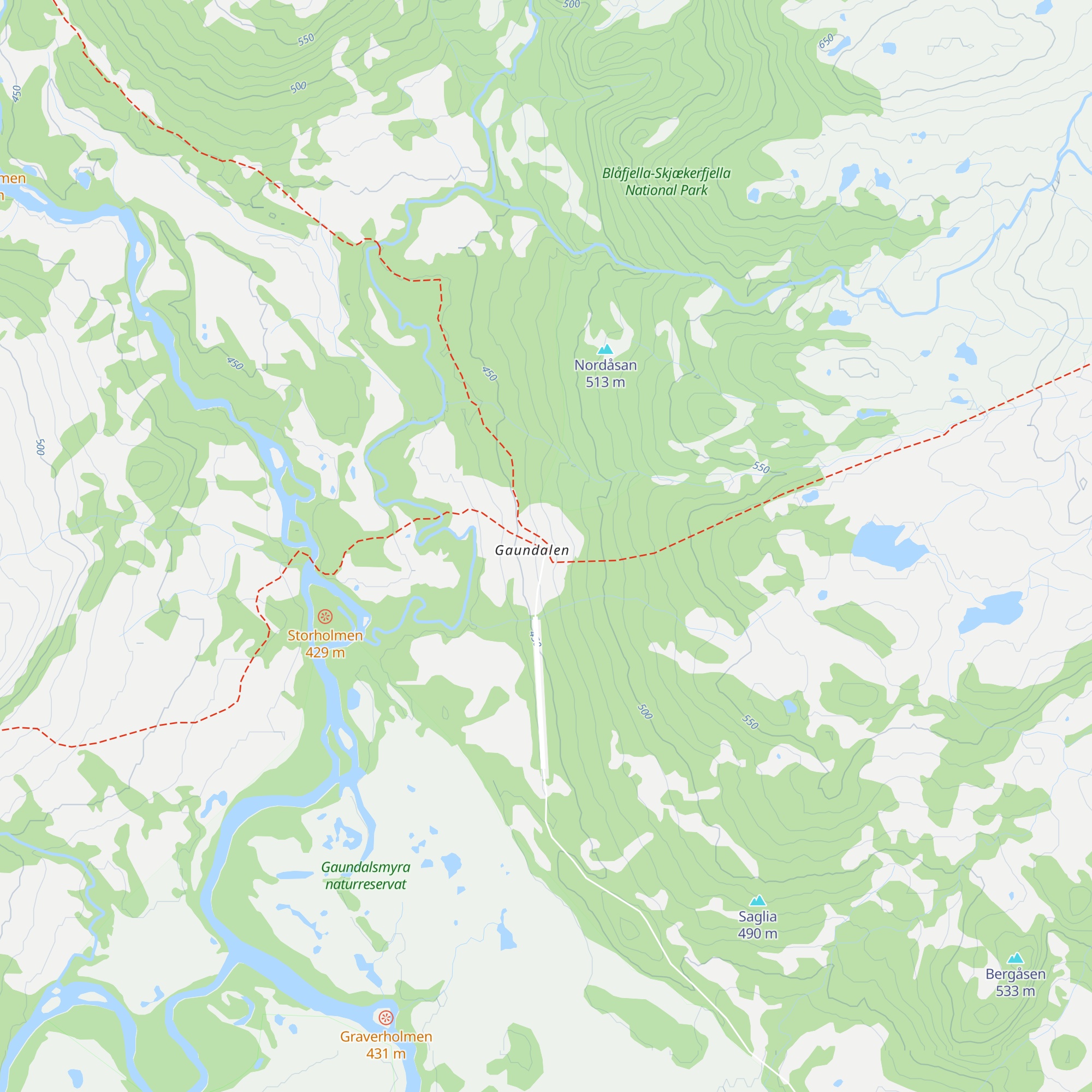 Gaundalen Fjellgård map