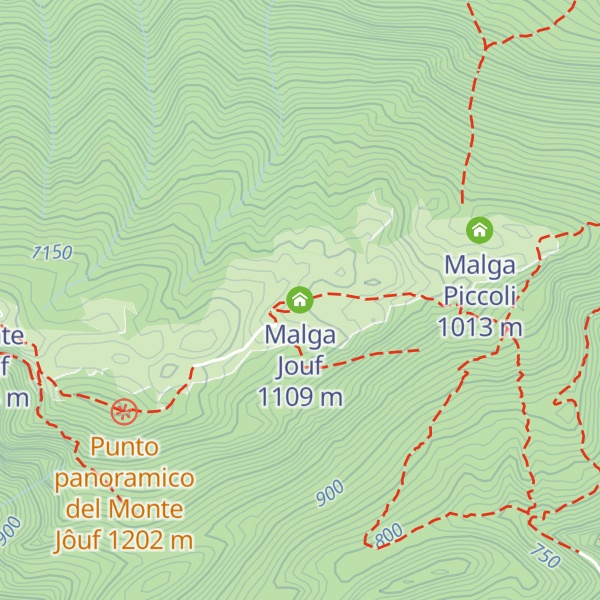 Map of Malga Jouf