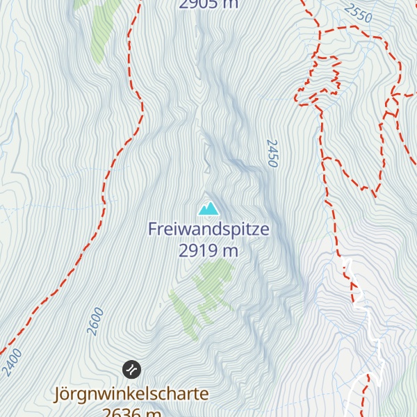 Map of Freiwandspitze
