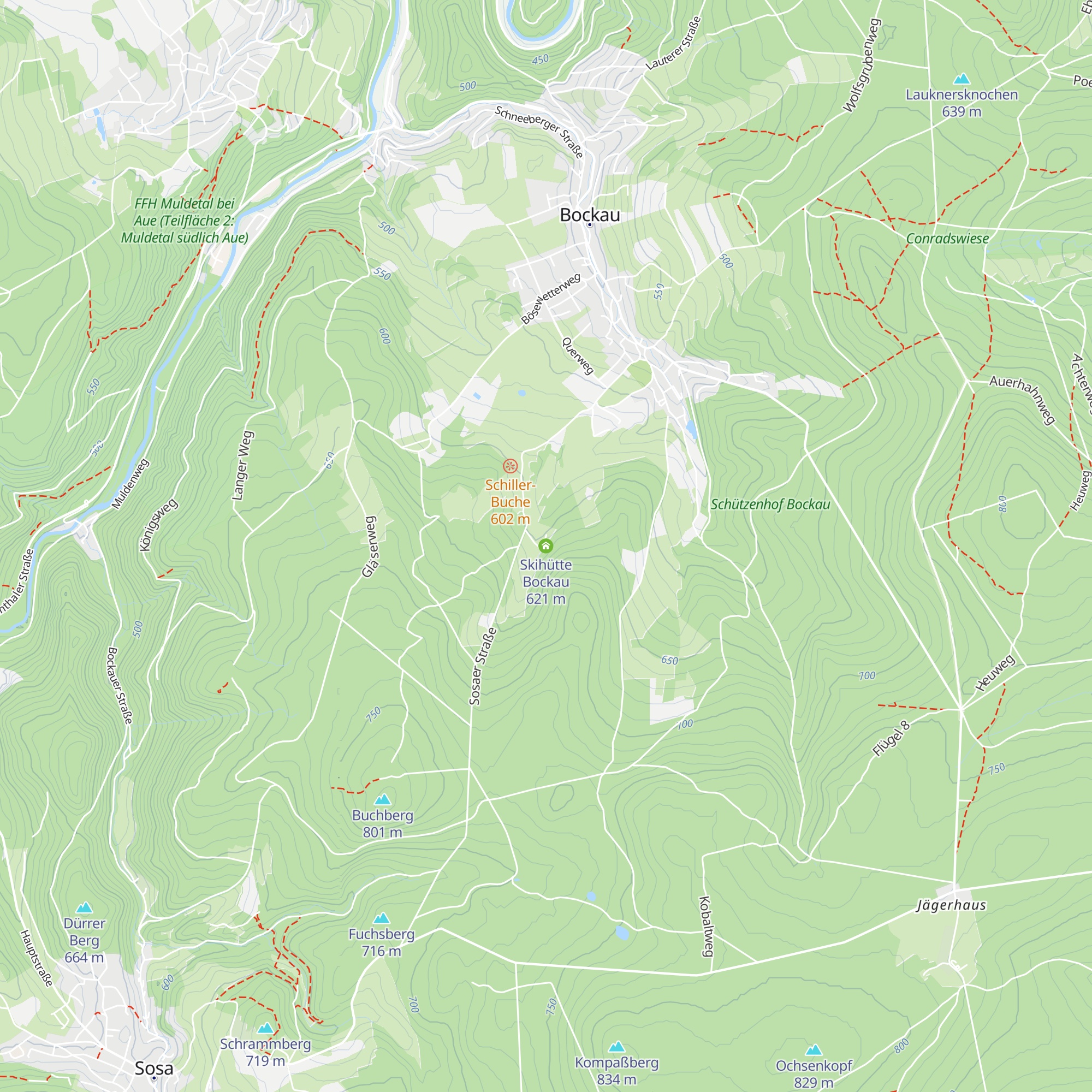 Skihütte Bockau map