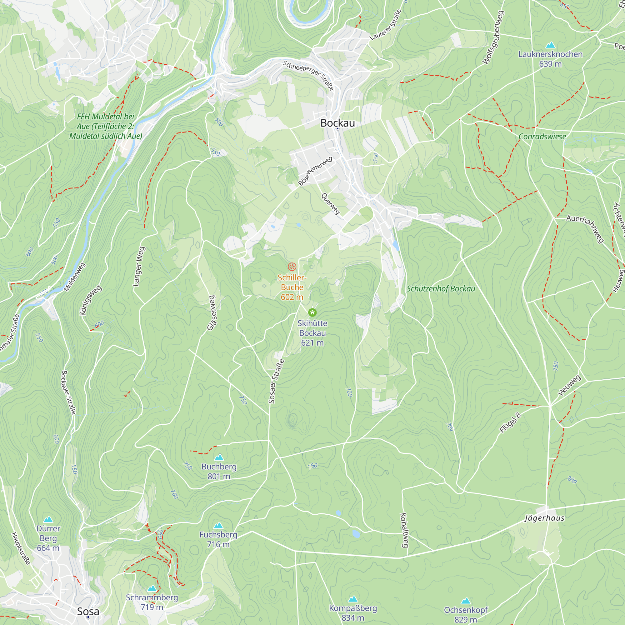 Skihütte Bockau map
