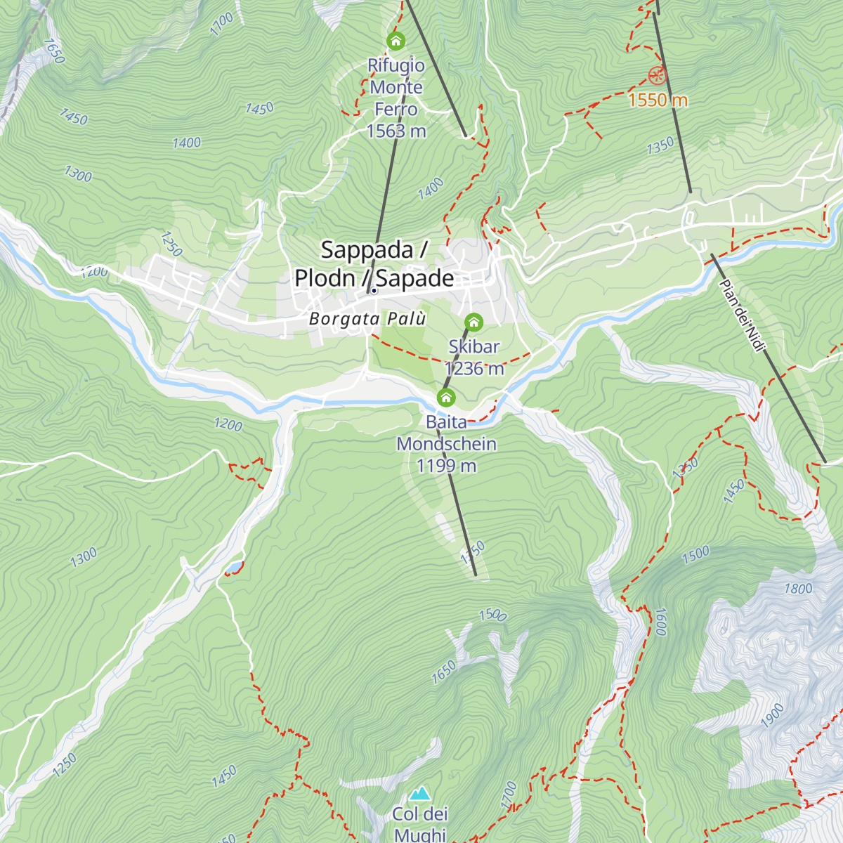 Baita Pista Nera map