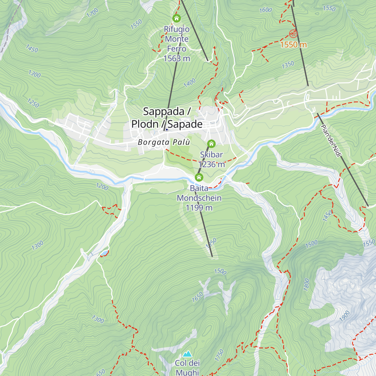 Baita Pista Nera map