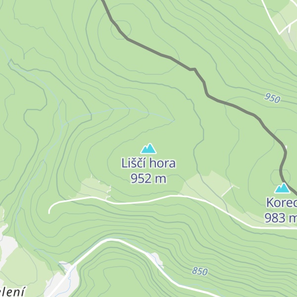 Map of Liščí hora
