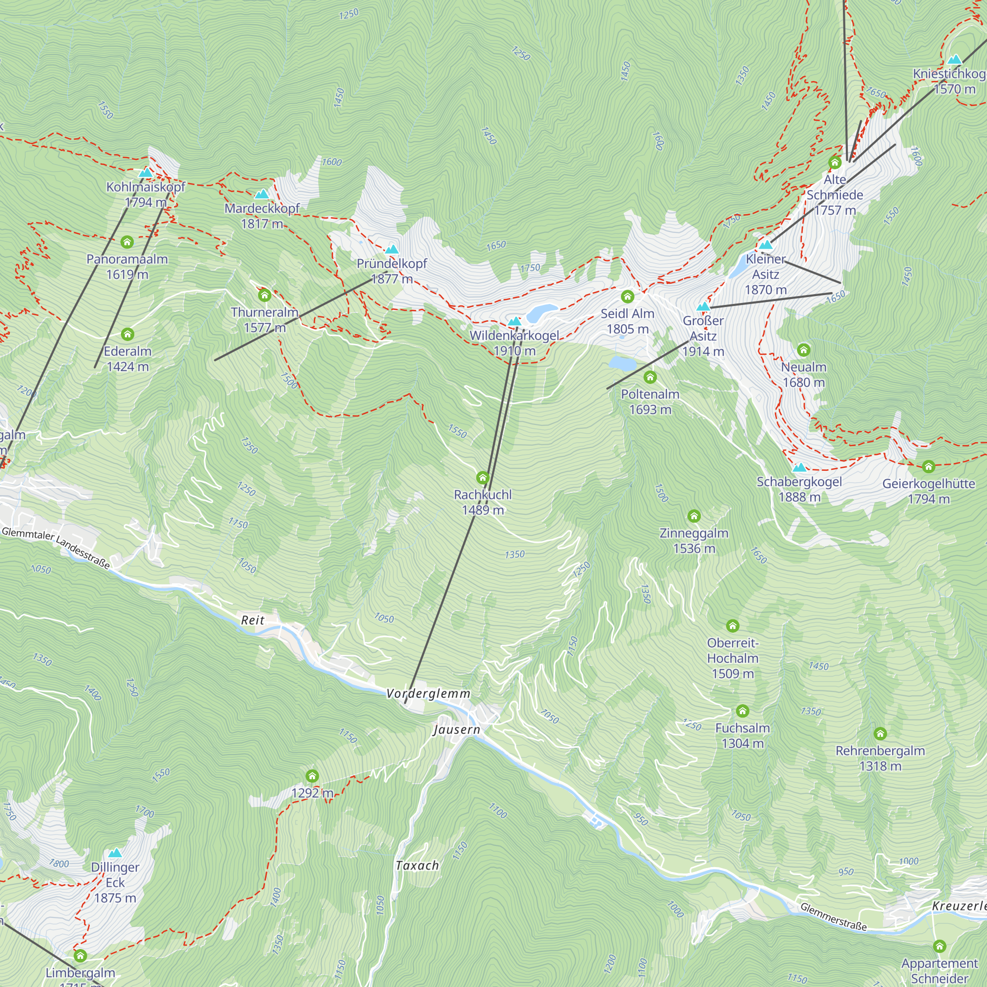 Hochwartalm map