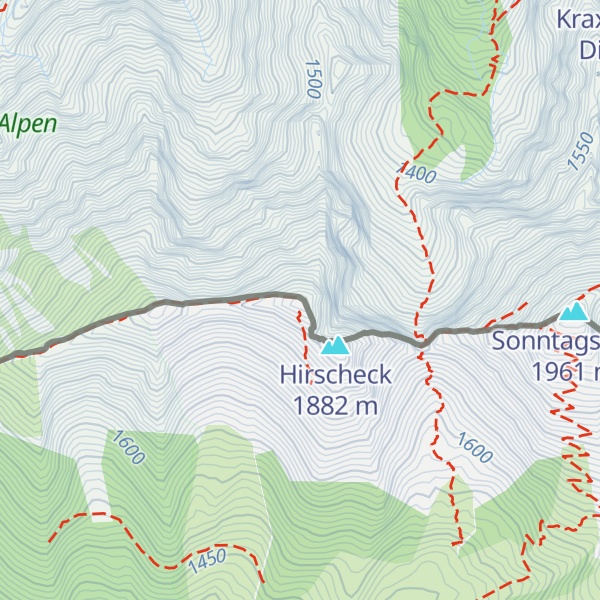 Map of Vorderlahner Kopf