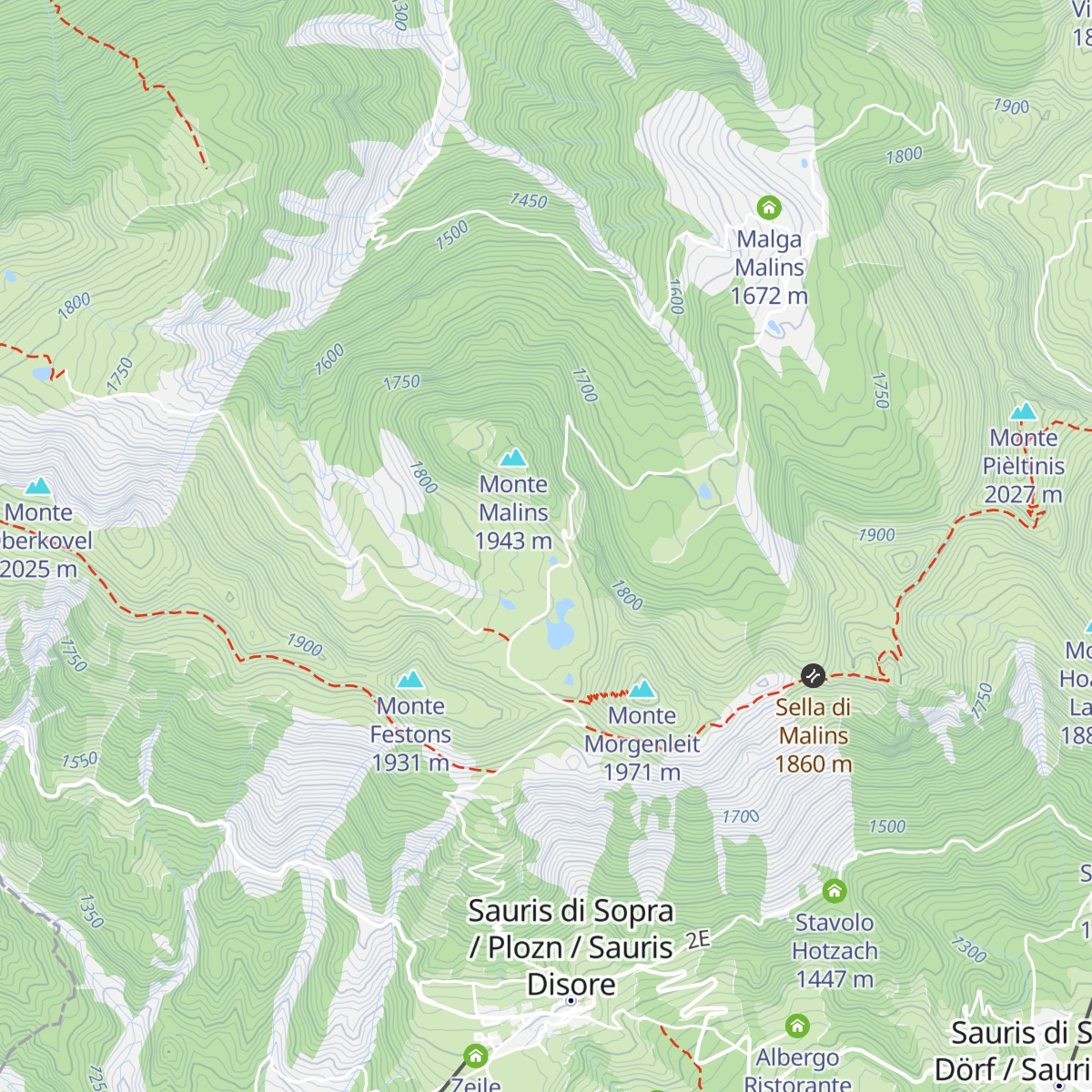 Casera Festons map