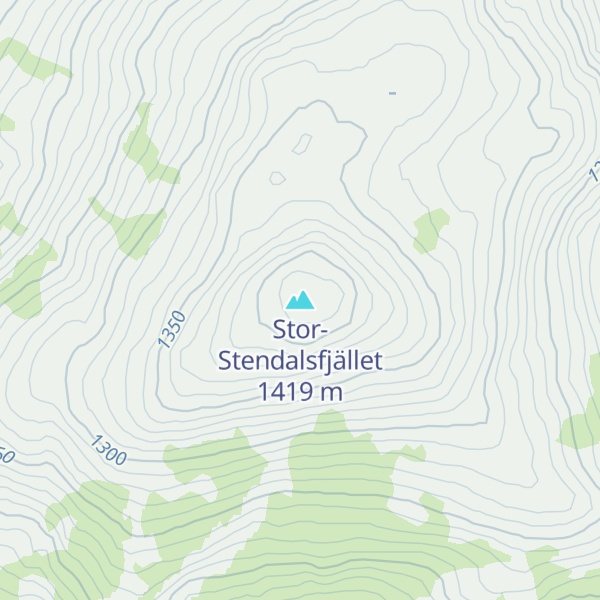 Map of Stor-Stendalsfjället