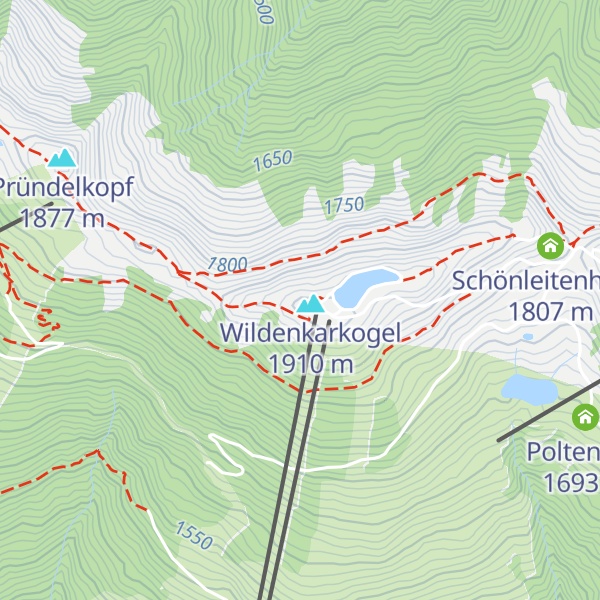 Map of Wildenkarhütte