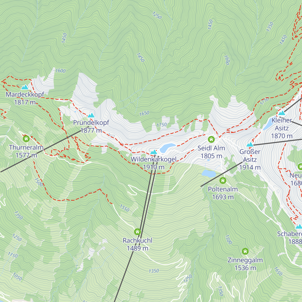 Wildenkarhütte map