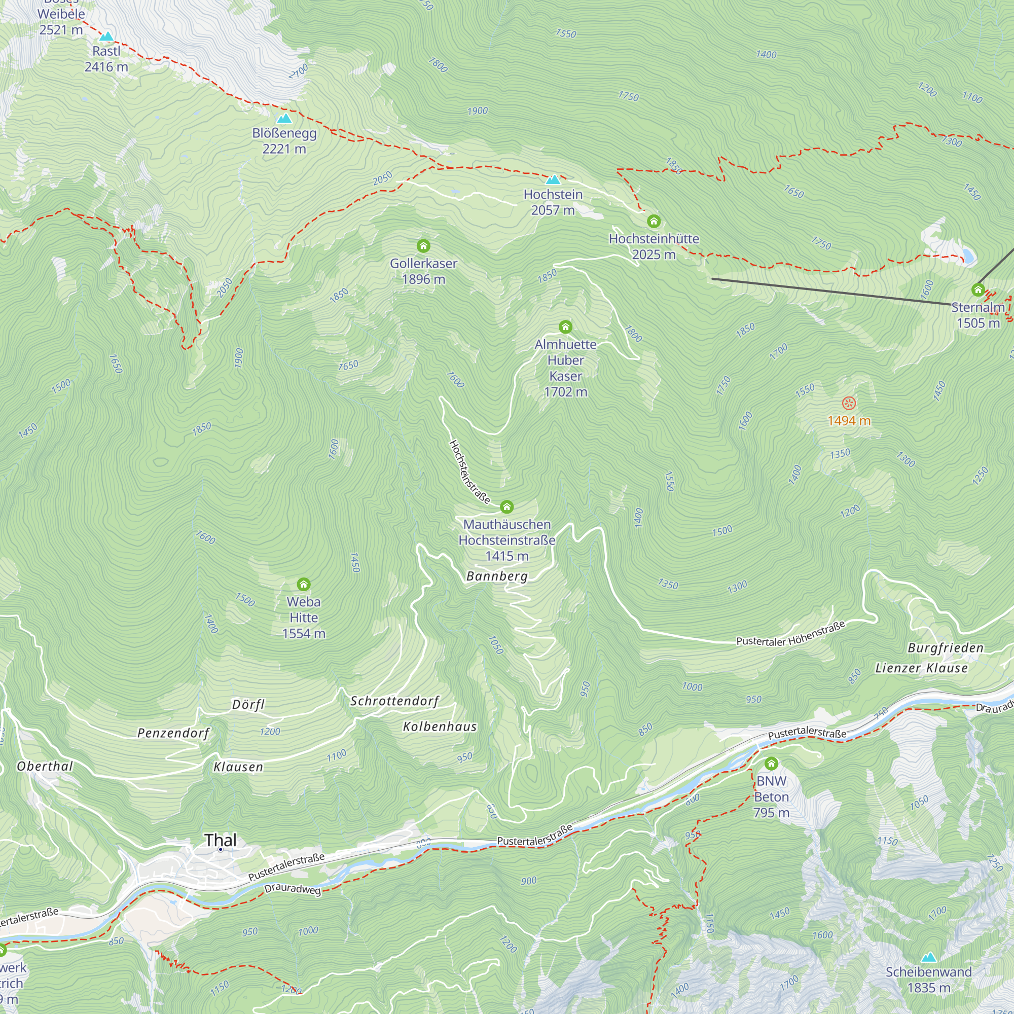 Mauthäuschen Hochsteinstraße map