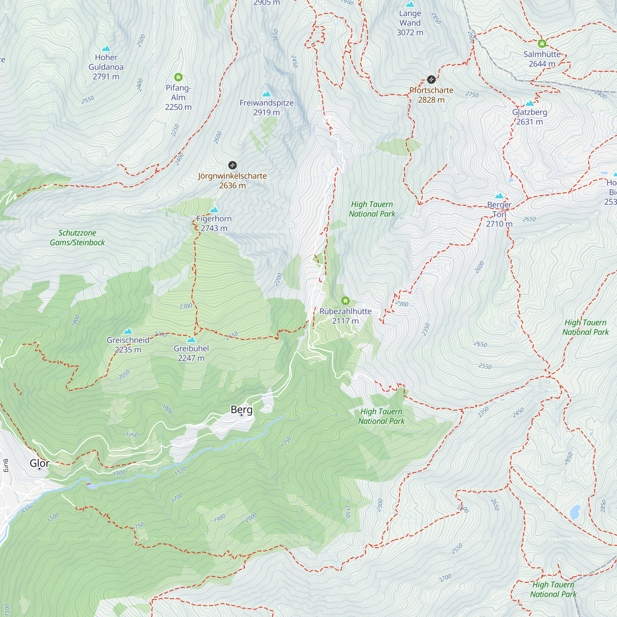 Huteralm map