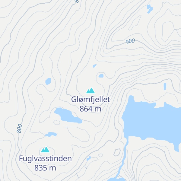 Map of Glømfjellet