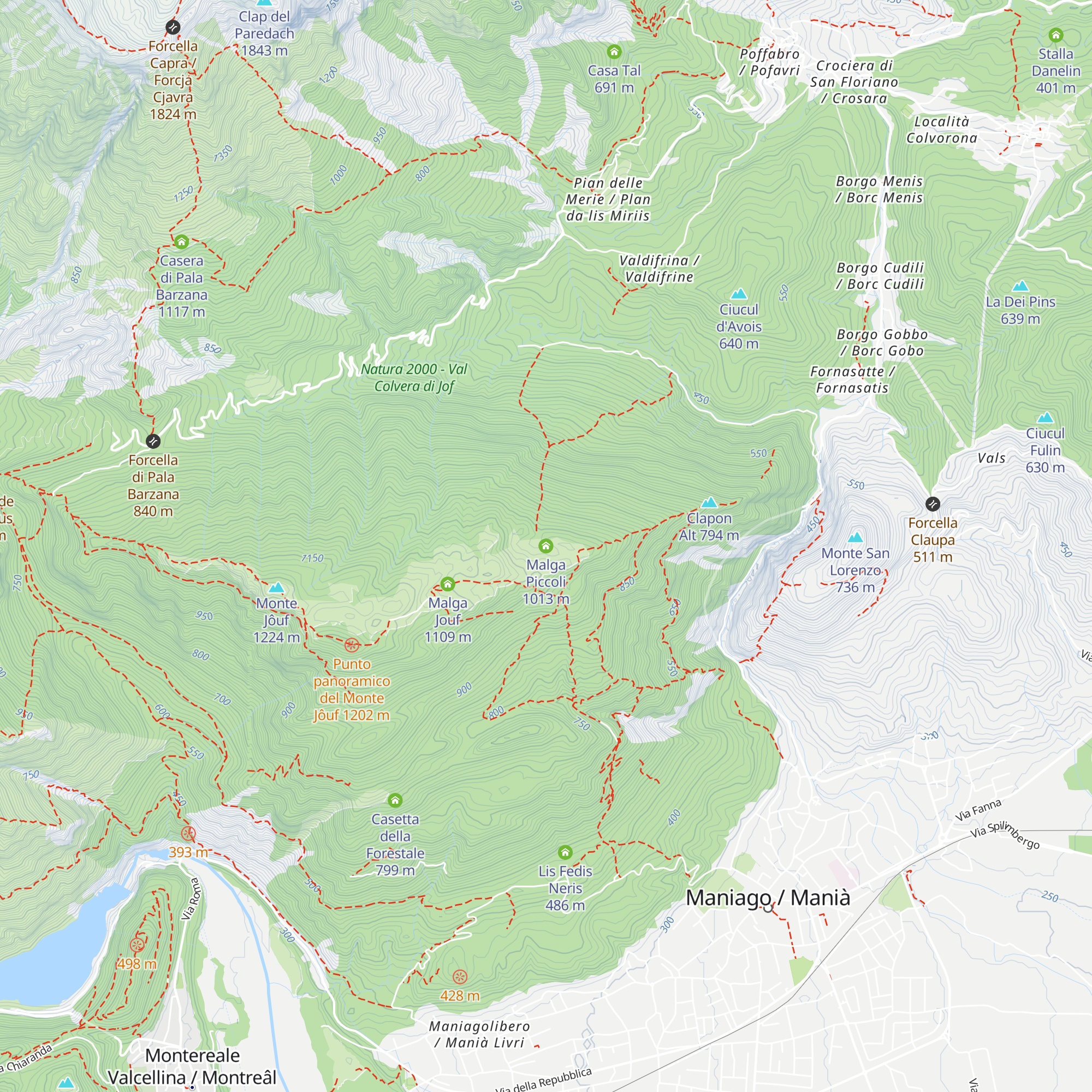 Malga Piccoli map