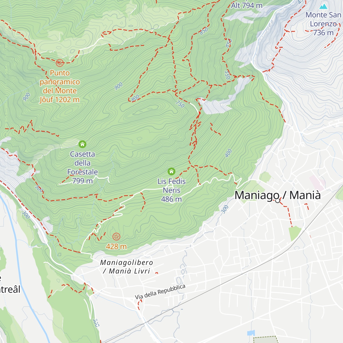 Lis Fedis Neris map