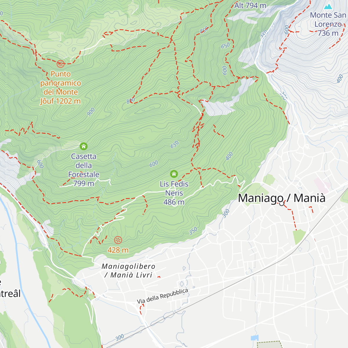Lis Fedis Neris map