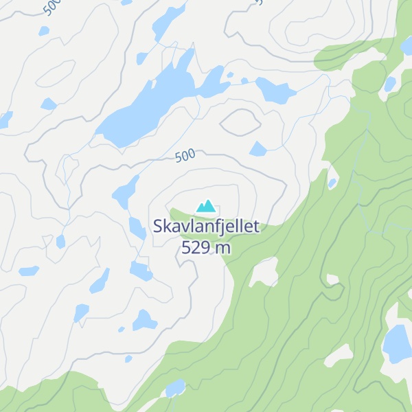 Map of Skavlanfjellet