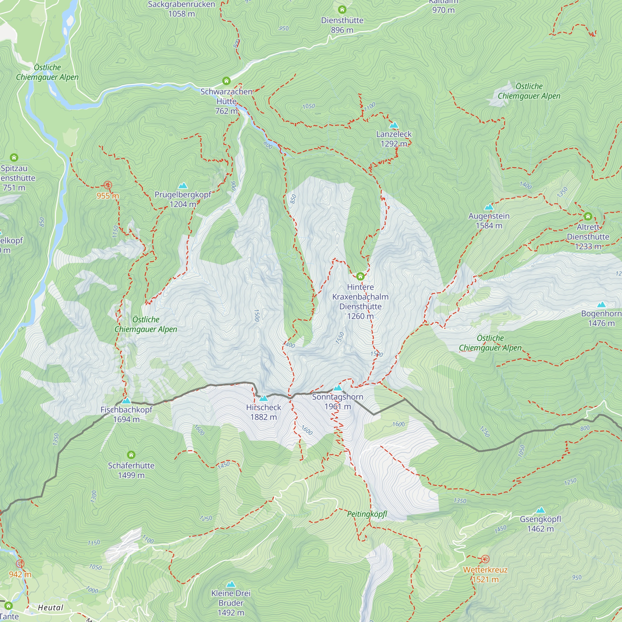 Vordere Kraxenbachalm Diensthütte map