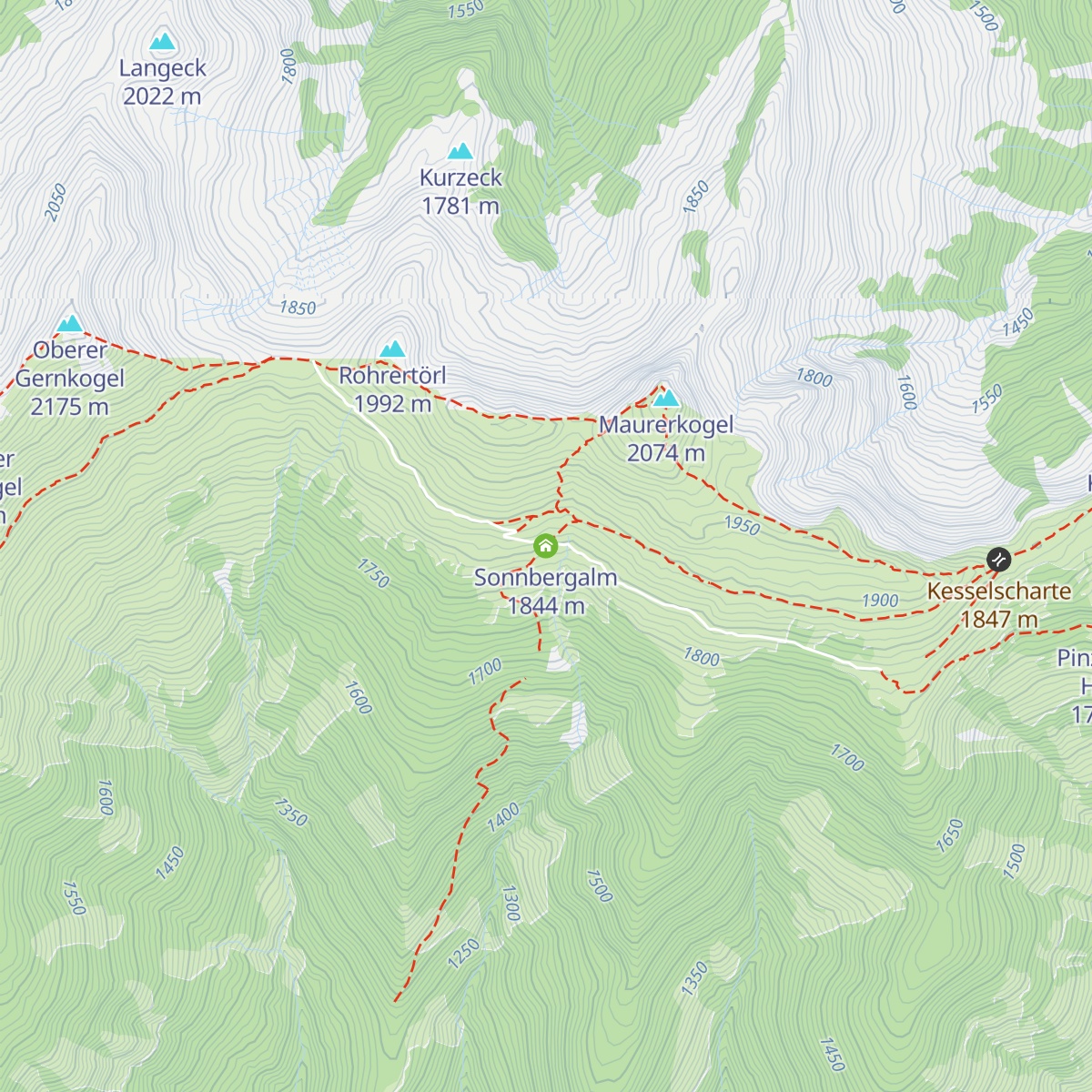Sonnbergalm map