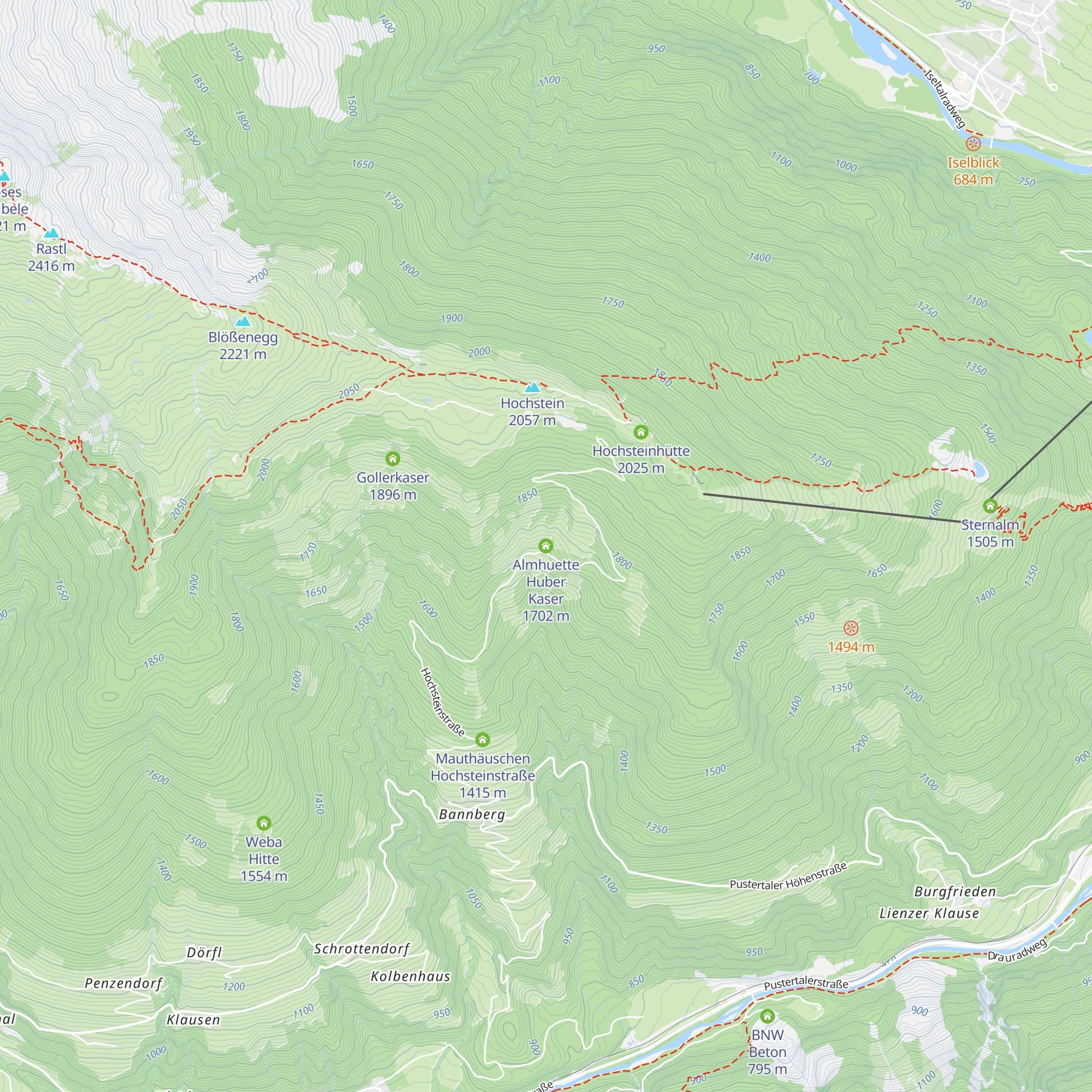 Almhuette Huber Kaser map