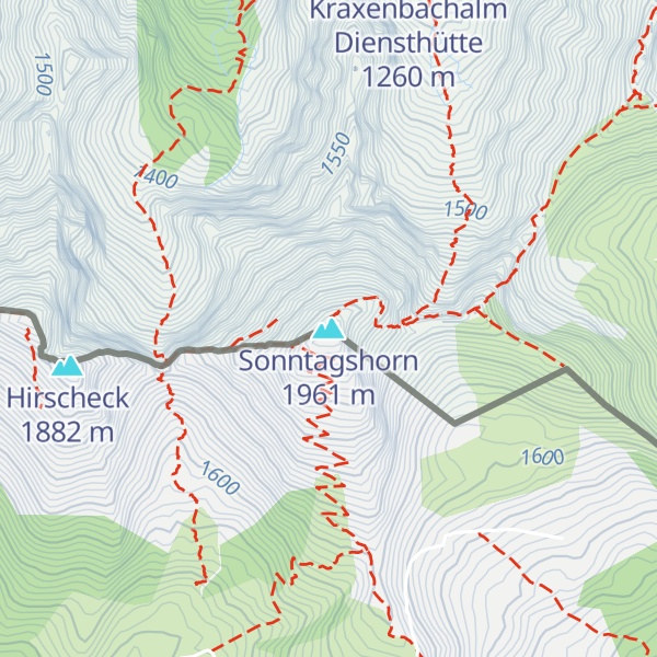 Map of Sonntagshorn