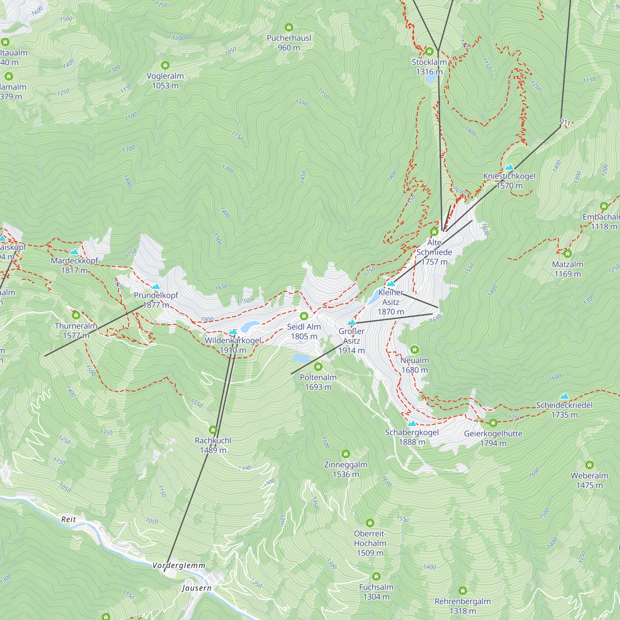 Schanzerhütte map