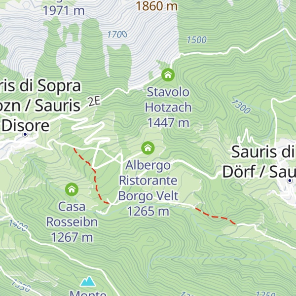 Map of Albergo Ristorante Borgo Velt
