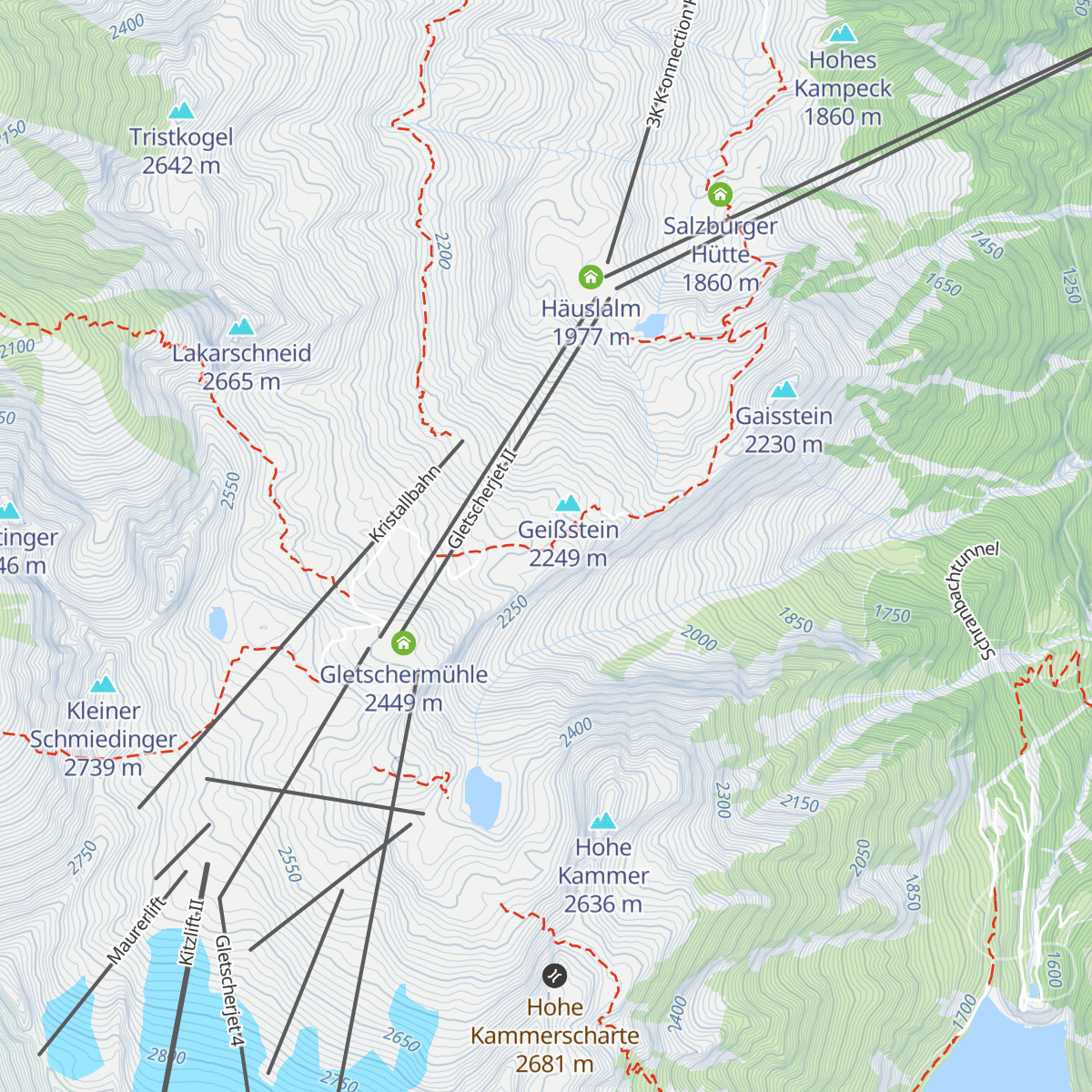 Krefelder Hütte map