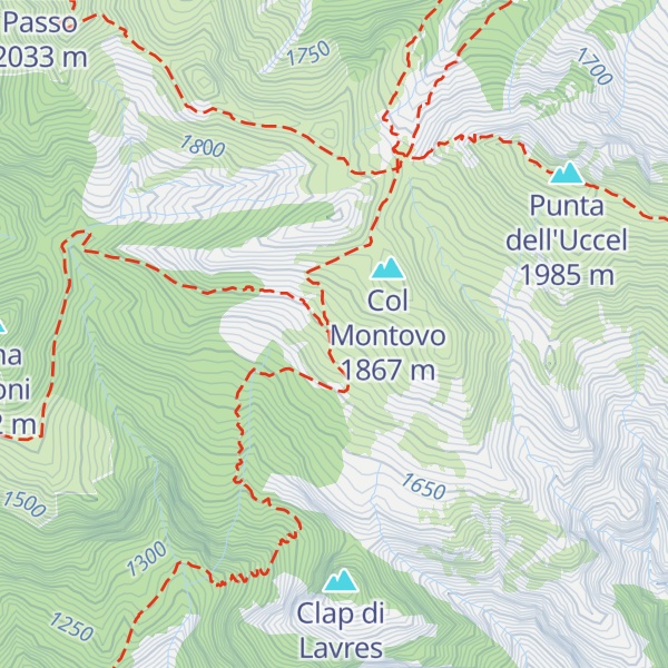 Map of Casera Montof