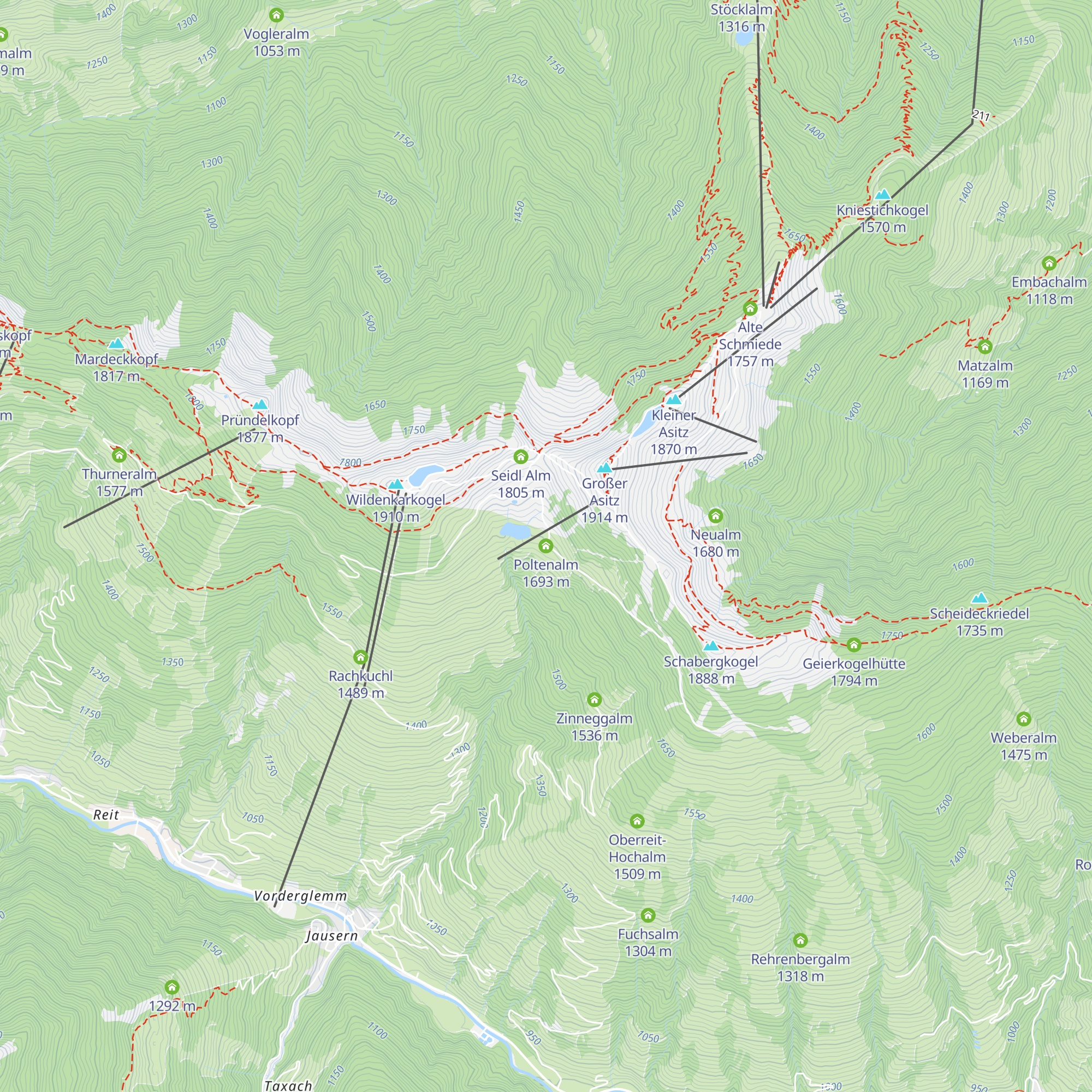 Poltenalm map