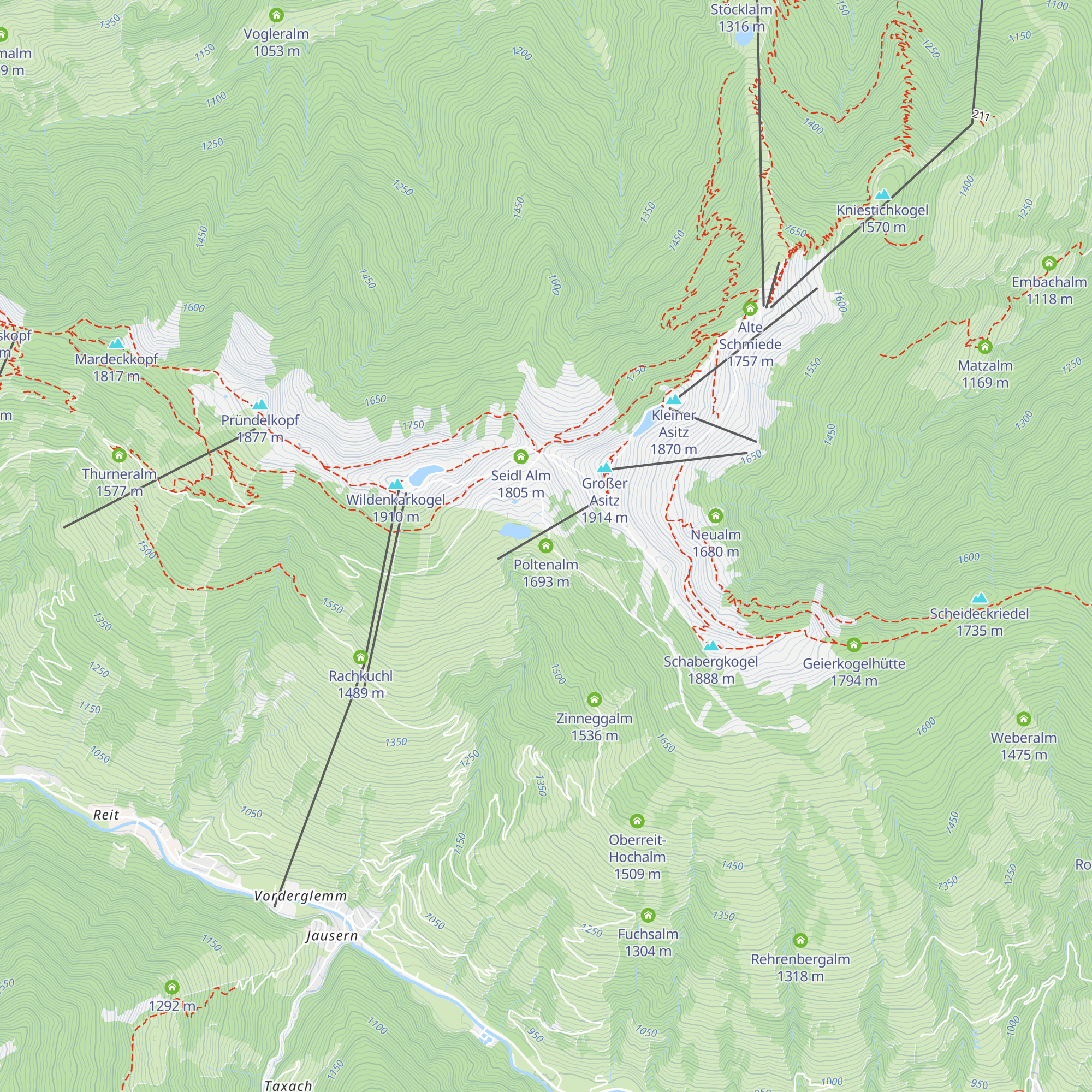 Poltenalm map