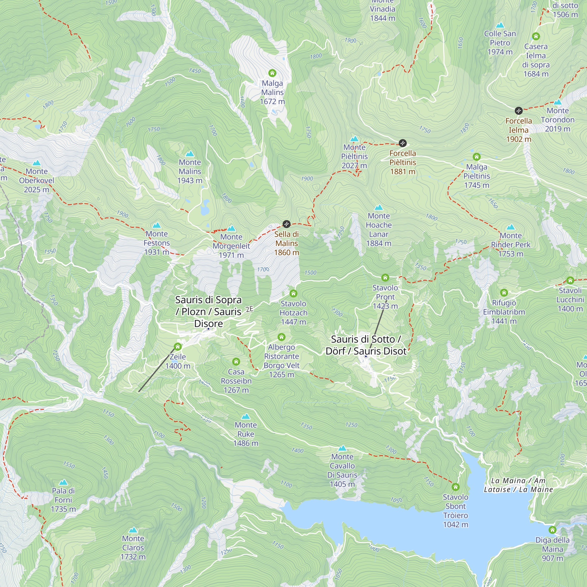 Stavolo Hotzach map