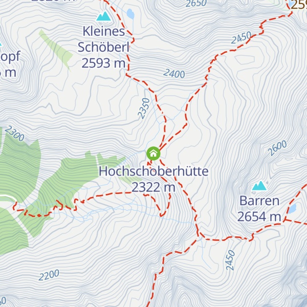 Map of Hochschoberhütte