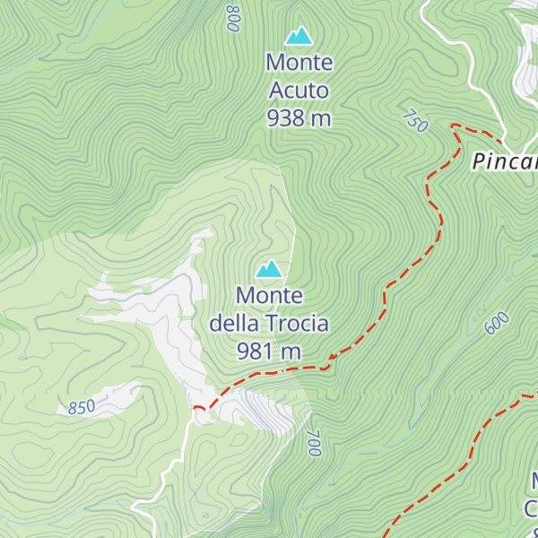 Map of Monte della Trocia