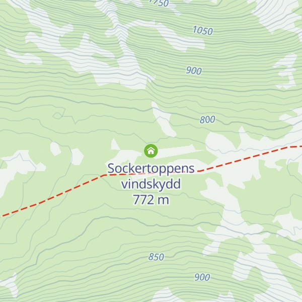 Map of Sockertoppens vindskydd