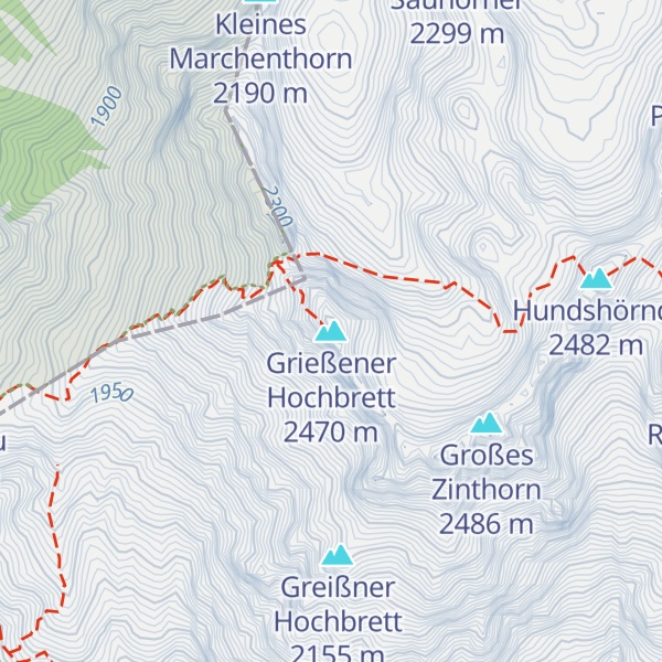 Map of Grießener Hochbrett