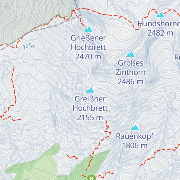Map of Greißner Hochbrett