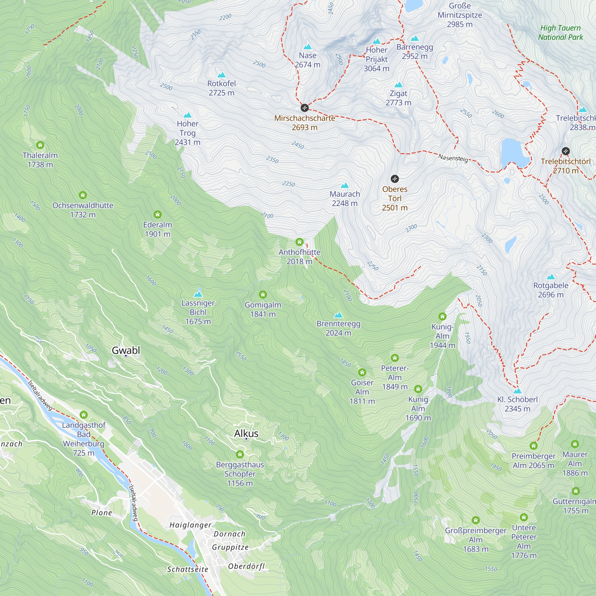 Lercheralm map
