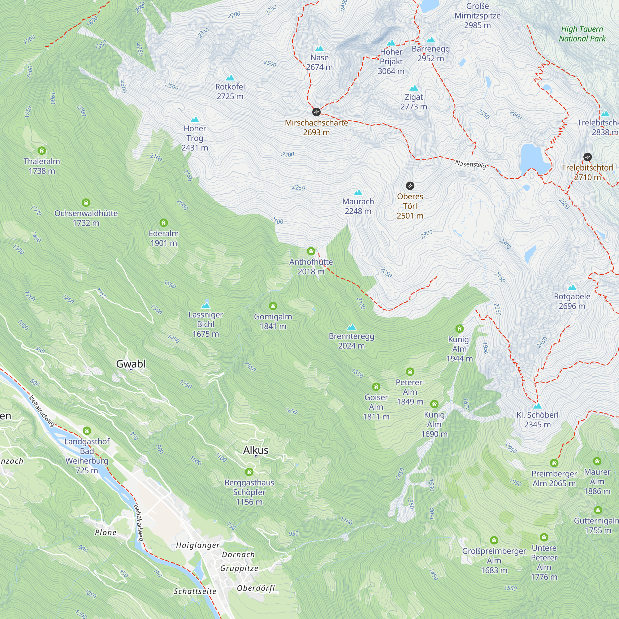 Lercheralm map