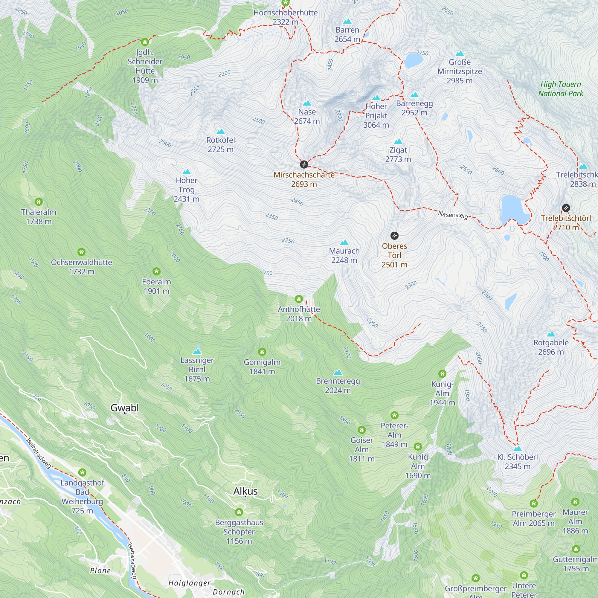Anthofhütte map