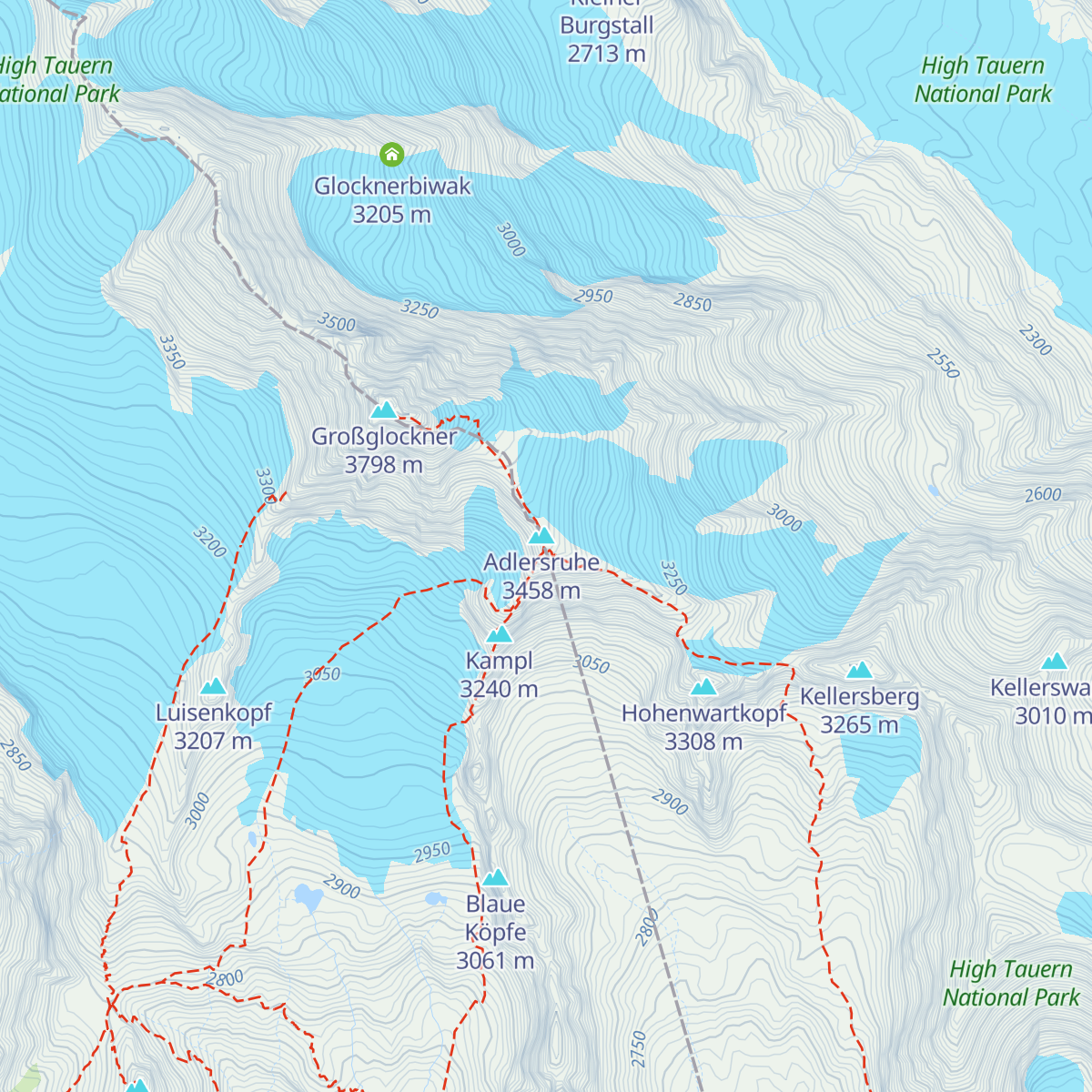 Erzherzog-Johann-Hütte map